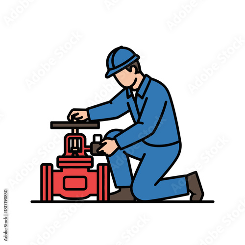 Technician locking out industrial machinery using proper LOTO procedures for safe maintenance and zero-energy checkpoints