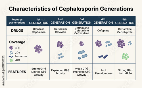 Cephalosporin Generations Comparison Chart