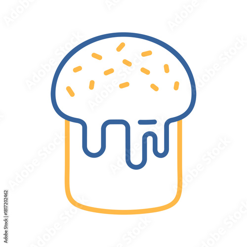 Traditional Easter Bread Kulich Icon