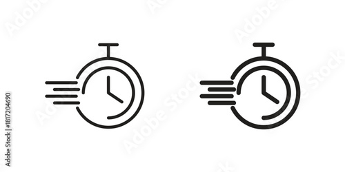 Express icon set. Outline symbol editable.