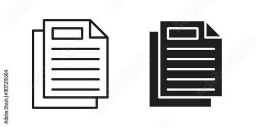 Duplicate icon flat and stroke collection for ui ux work.