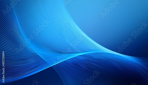 Abstract Blue Gradient Backgrounds With Waveforms Geometric Overlays And Tranquil Depth