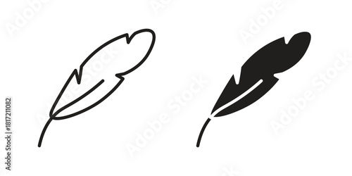 Feather icon flat and stroke collection for ui ux work.