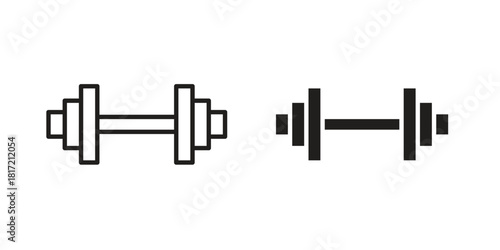 Gym icon flat and stroke collection for ui ux work.