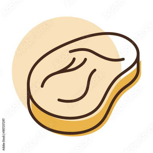 Raw Steak Meat Cut Outline Icon