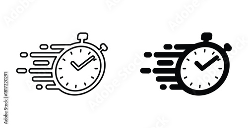 Fast time icon graphic design. Vector icon illustrations