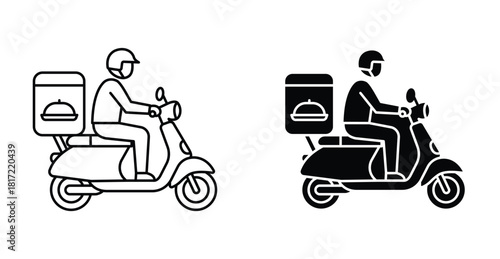 Food delivery icon graphic design. Vector icon illustrations