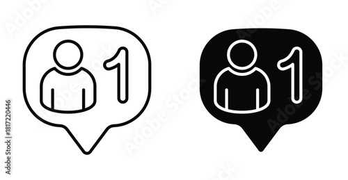 Follower icon graphic design. Vector icon illustrations