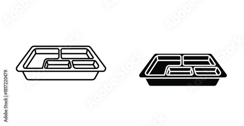 Food tray icon graphic design. Vector icon illustrations