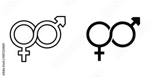Gender icon graphic design. Vector icon illustrations