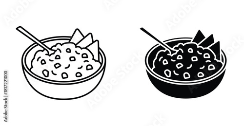 Guacamole icon graphic design. Vector icon illustrations