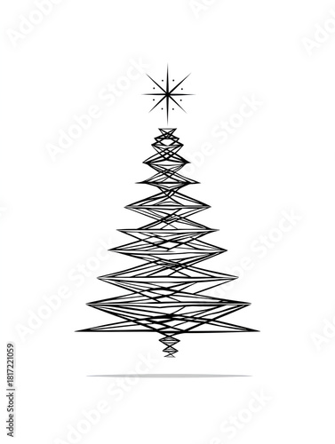 Minimalist Christmas Tree Illustration