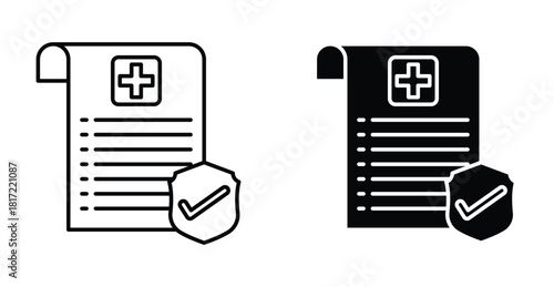 Health insurance icon graphic design. Vector icon illustrations
