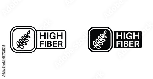 High fiber food icon graphic design. Vector icon illustrations