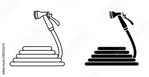 Hose icon graphic design. Vector icon illustrations