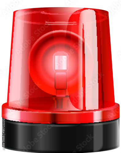 A red and black emergency light