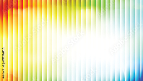 Luminous Rainbow Slats Modern Digital Light Effect Wallpaper