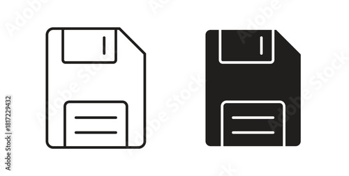 Floppy disk icon in simple flat trend modern graphic design abstract logotype element