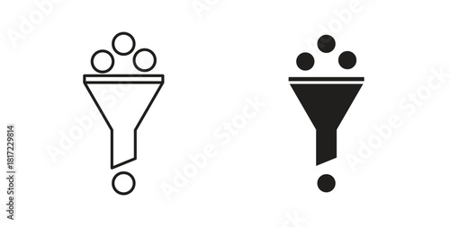 Funnel icon in simple flat trend modern graphic design abstract logotype element