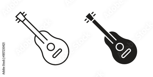 Guitar icon in simple flat trend modern graphic design abstract logotype element