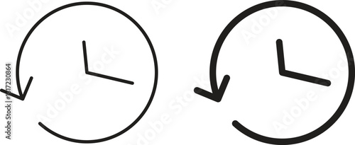 History icon in simple flat trend modern graphic design abstract logotype element