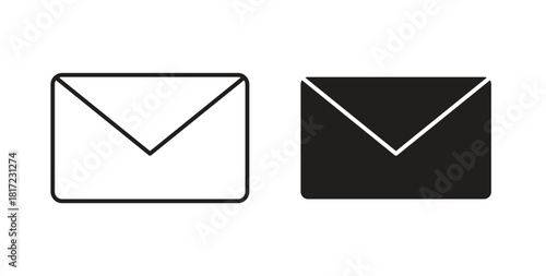 Inbox icon in simple flat trend modern graphic design abstract logotype element