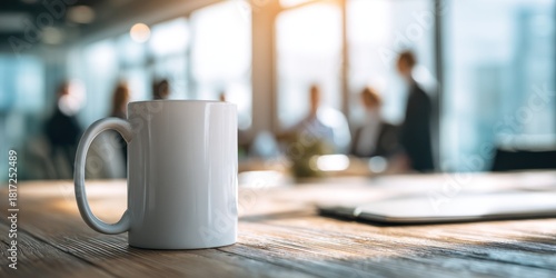 Morning Coffee Break in a Modern Office Setting.