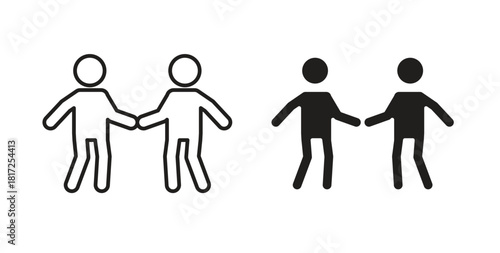 Friends icon simple vectors in black, suitable for projects