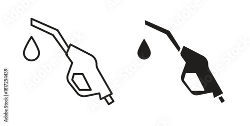 Fuel icon simple vectors in black, suitable for projects
