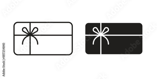 Gift voucher icon simple vectors in black, suitable for projects