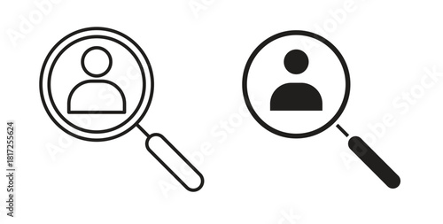 Hiring icon simple vectors in black, suitable for projects