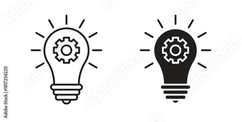 Innovation icon simple vectors in black, suitable for projects