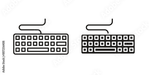 Keyboard icon simple vectors in black, suitable for projects