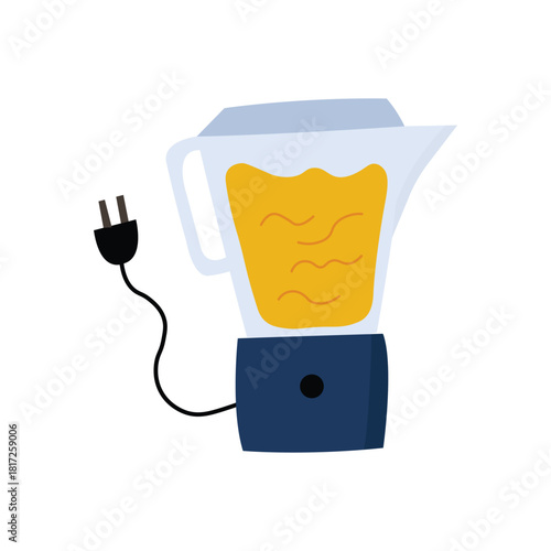 Illustration of a blender filled with juice