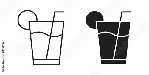 Drink icon. filled flat sign for mobile concept and web design