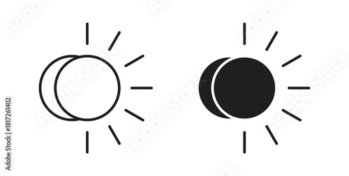 Eclipse icon. filled flat sign for mobile concept and web design