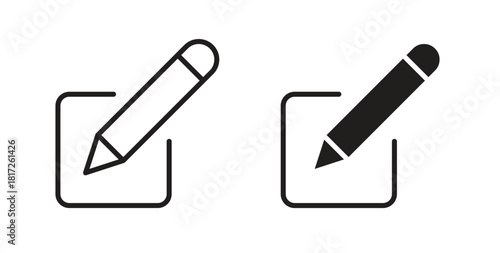 Edit icon. filled flat sign for mobile concept and web design