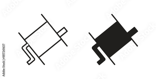 Exhaust pipe icon. filled flat sign for mobile concept and web design