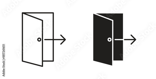 Exit icon. filled flat sign for mobile concept and web design