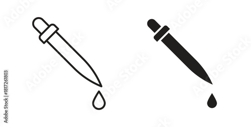 Eye dropper icon. filled flat sign for mobile concept and web design