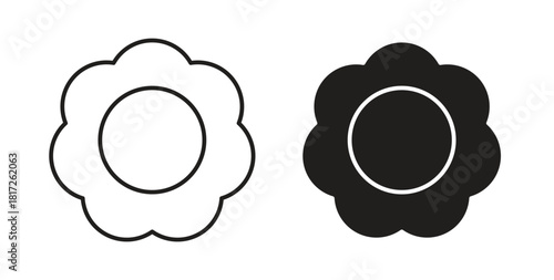 Flower icon. filled flat sign for mobile concept and web design