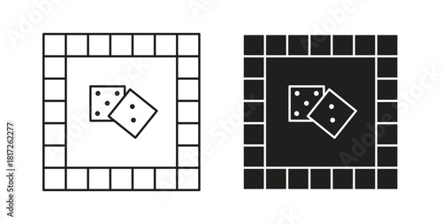 Game board icon. filled flat sign for mobile concept and web design