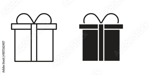Gift icon. filled flat sign for mobile concept and web design