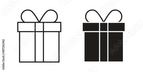 Gifts icon. filled flat sign for mobile concept and web design