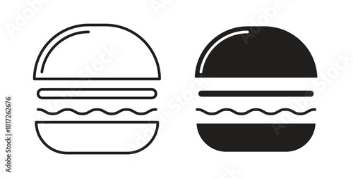 Hamburger icon. filled flat sign for mobile concept and web design