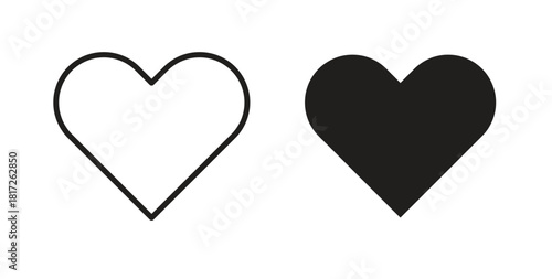 Heart icon. filled flat sign for mobile concept and web design