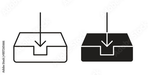 Inbox icon. filled flat sign for mobile concept and web design