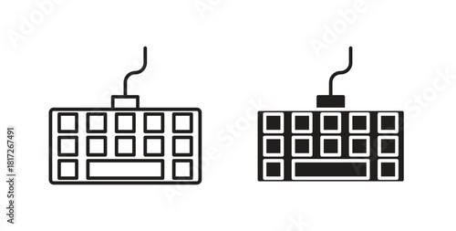 Keyboard icon. filled flat sign for mobile concept and web design