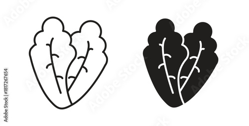Lettuce icon. filled flat sign for mobile concept and web design