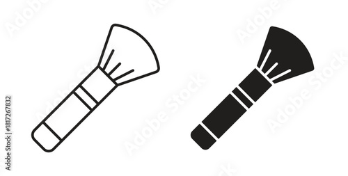 Makeup brush icon. filled flat sign for mobile concept and web design